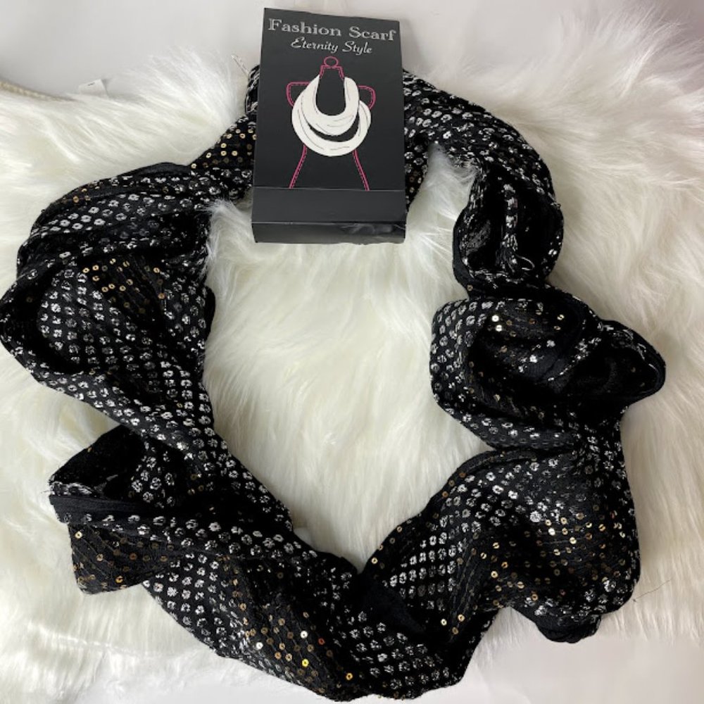 Black and Silver Scarf